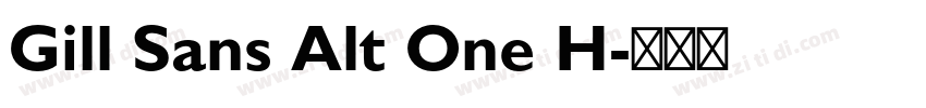 Gill Sans Alt One H字体转换